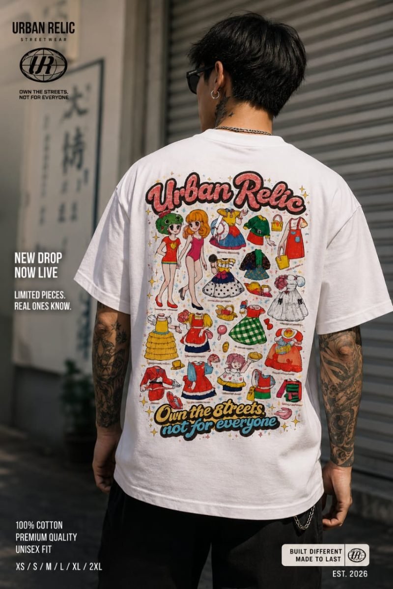 Urban Relic childhood paper doll artwork